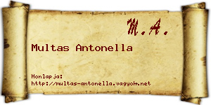 Multas Antonella névjegykártya